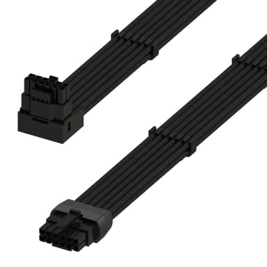  直角600W PCIE 5.0 16Pin（12+4）大電流電源線 尼龍編網 