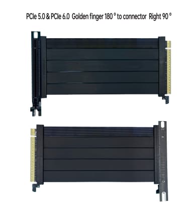  PCIe 5.0 & PCIe 6.0金手指180°對 卡扣式連接器 °