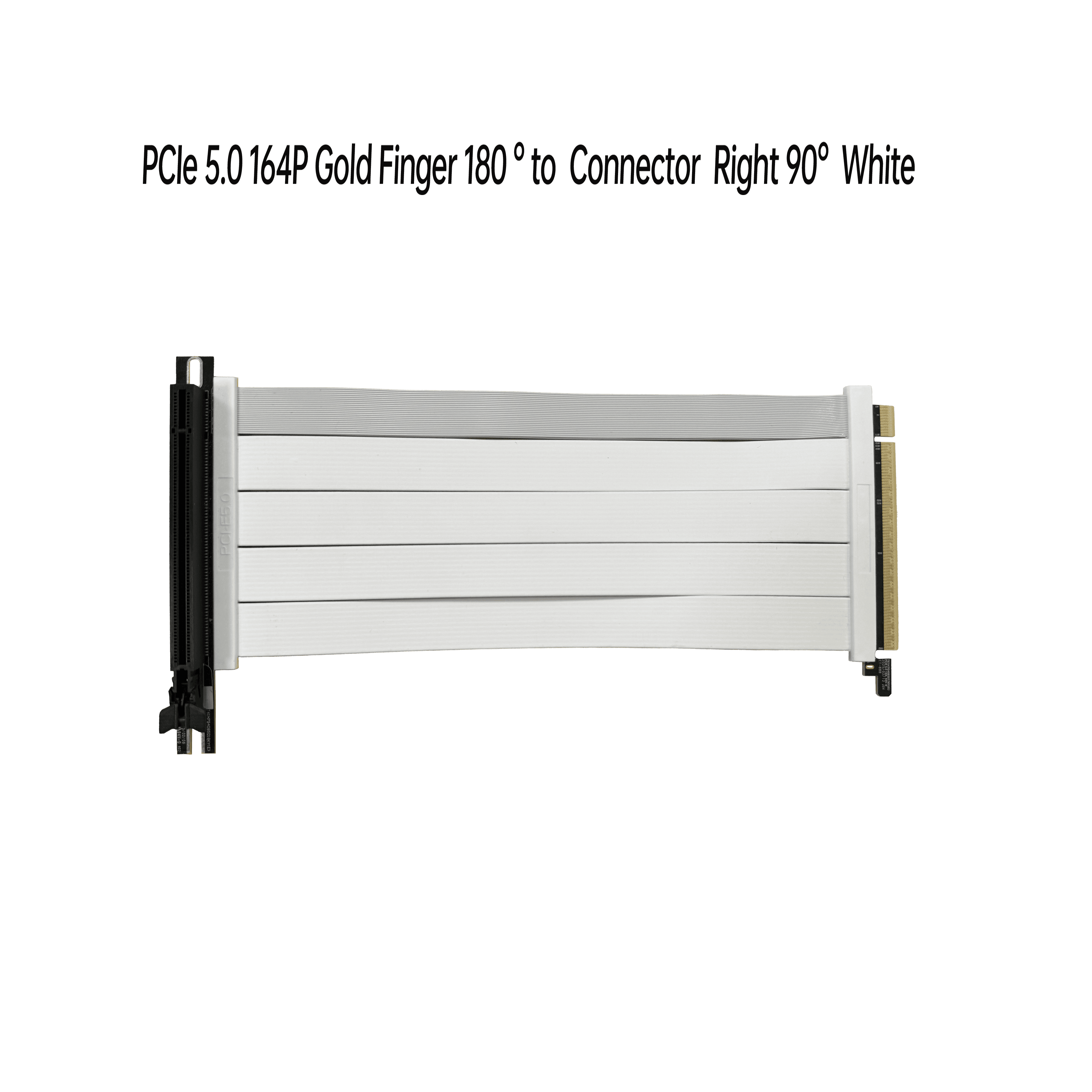 PCIe 5.0 164P 金手指 180 ° to 連接器右角90° 白線