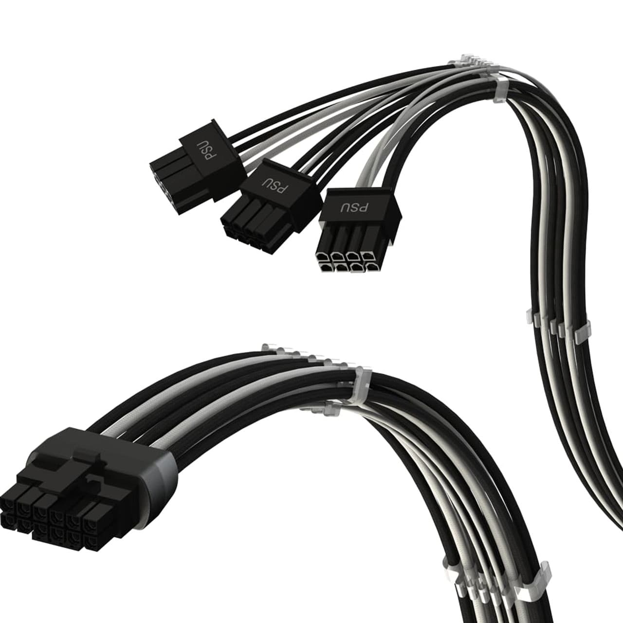 PCIe 5.0 16Pin（12+4）對 3x8Pin | 16AWG 尼龍編網 與RTX40和RTX30 FE GPU相容|僅適用於ASUS/EVGA PSU